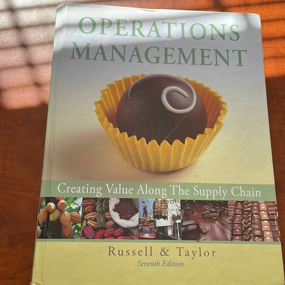 Textbook- “Operations Management”. Seventh edition. Good condition.